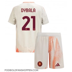 AS Roma Paulo Dybala #21 Udebanetrøje Børn 2024-25 Kortærmet (+ Korte bukser)